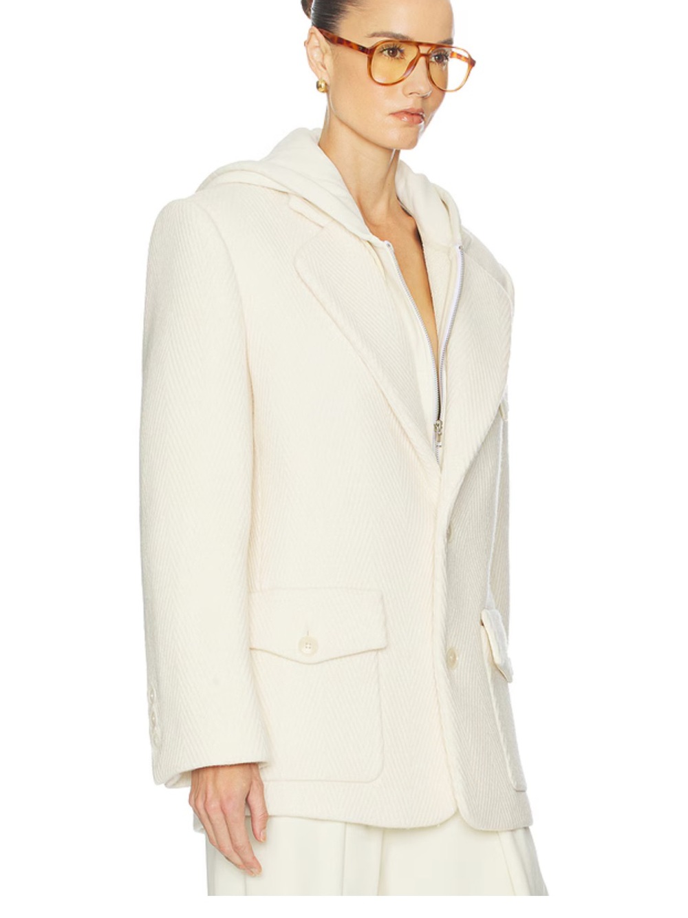 The Very Oversized Blazer in Ivory - Picture 3 of 13